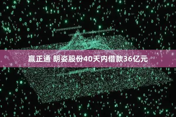 赢正通 朗姿股份40天内借款36亿元