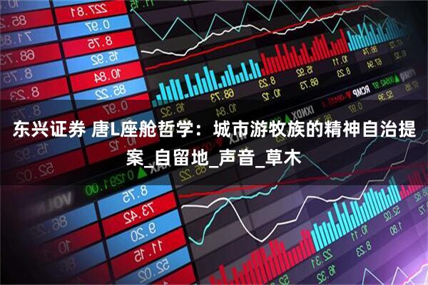 东兴证券 唐L座舱哲学：城市游牧族的精神自治提案_自留地_声音_草木
